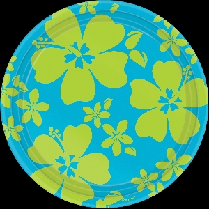 Plato 26.6cm (8) HIBISCUS blue