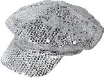 GORRA LENTEJUELAS PLATA
