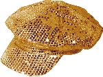 GORRA LENTEJUELAS ORO