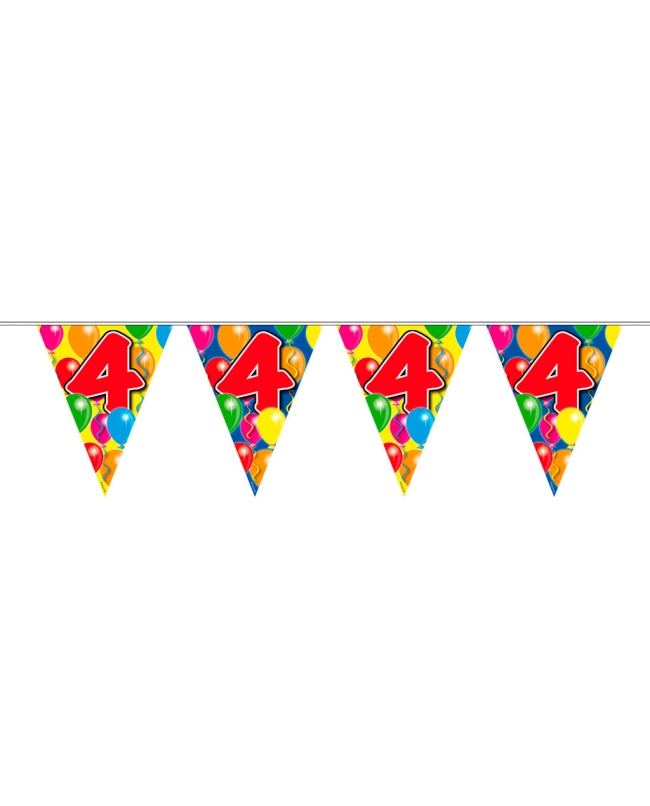 Banderin Globos Nº 4 Plastico 10m
