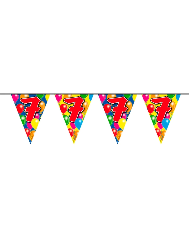 Banderin Globos Nº 7 Plastico 10m