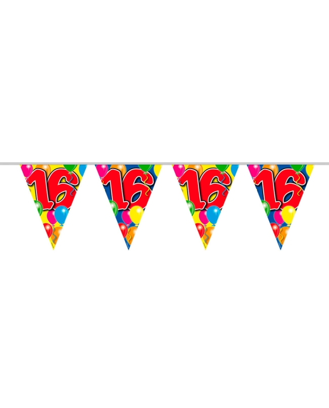 Banderin Globos Nº 16 Plastico 10m