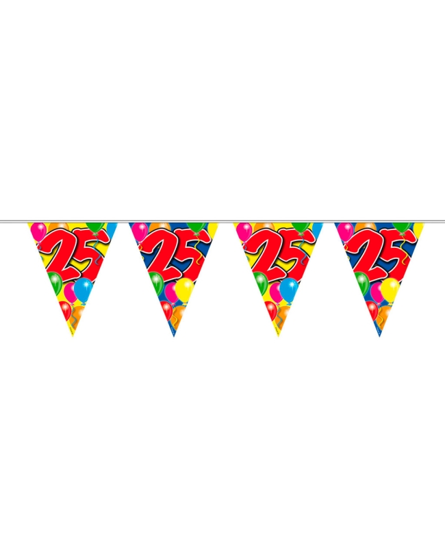 Banderin Globos Nº 25 Plastico 10m