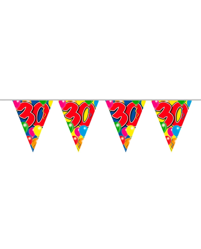 Banderin Globos Nº 30 Plastico 10m