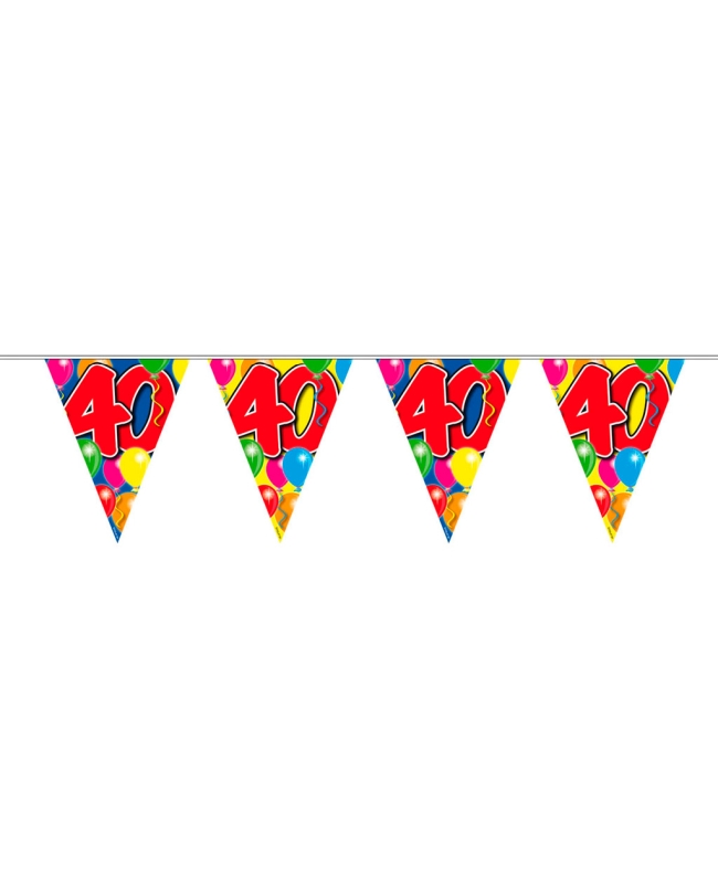 Banderin Globos Nº 40 Plastico 10m