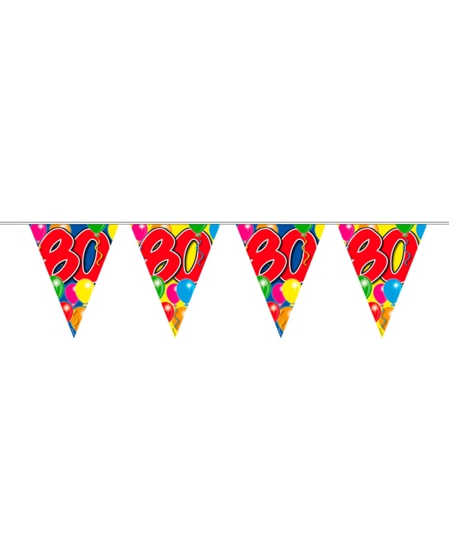 Banderin Globos Nº 80 Plastico 10m