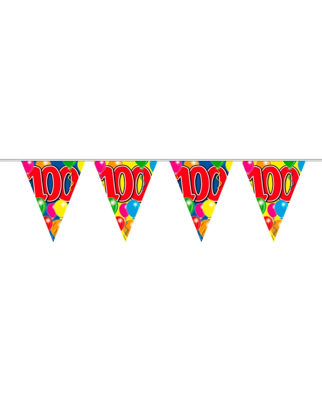 Banderin Globos Nº 100 Plastico 10m