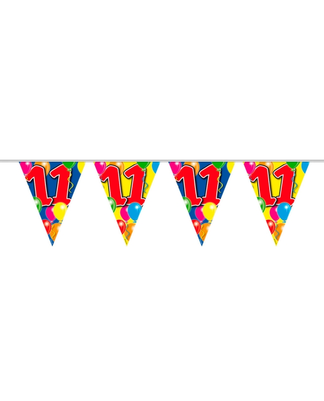 Banderin Globos Nº 11 Plastico 10m