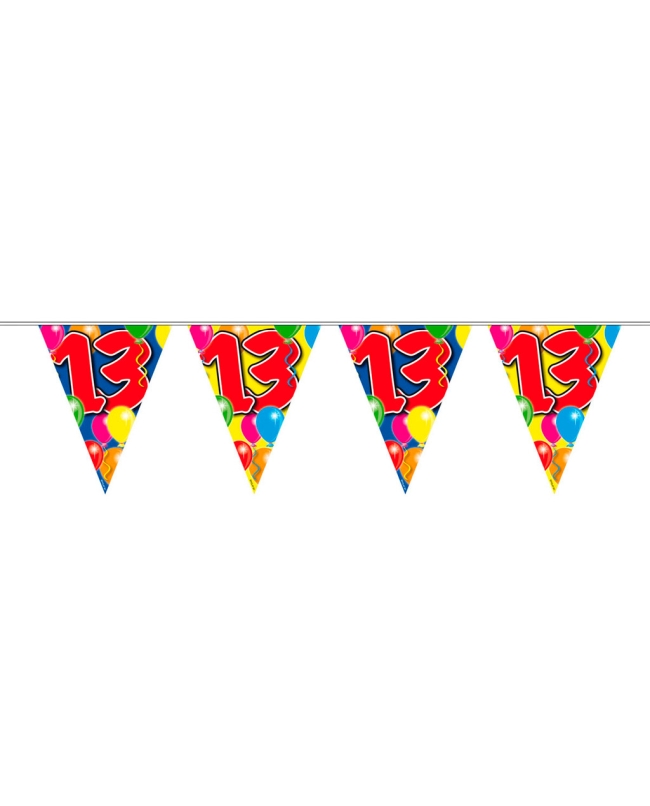Banderin Globos Nº 13 Plastico 10m