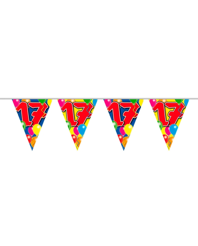 Banderin Globos Nº 17 Plastico 10m