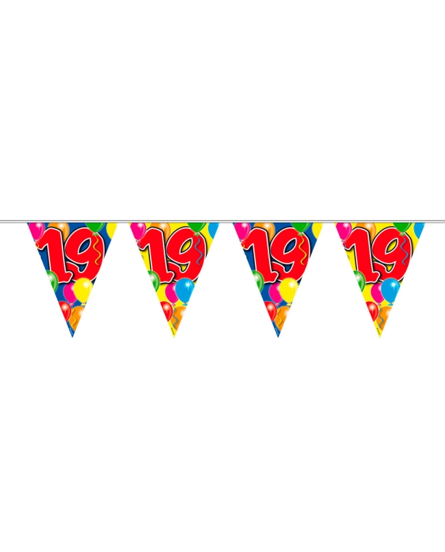 Banderin Globos Nº 19 Plastico 10m