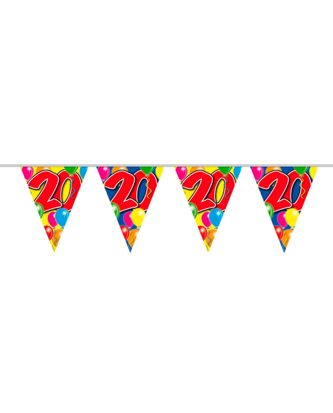 Banderin Globos Nº 20 Plastico 10m