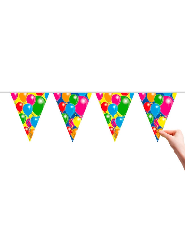 Banderin Globos Plastico 10m