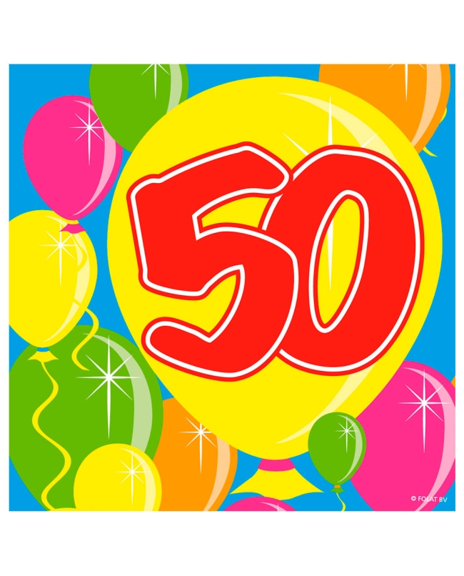 Servilletas 25X25 Globos Nº 50