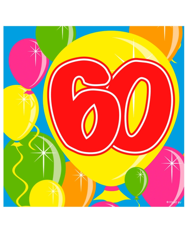 Servilletas 25X25 Globos Nº 60