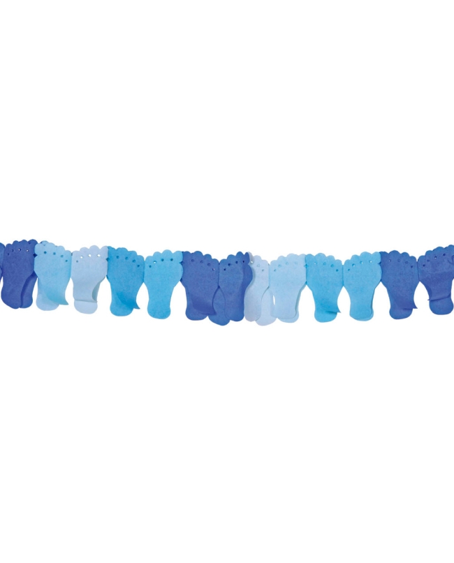 Guirnalda Pies Azul 6m Papel