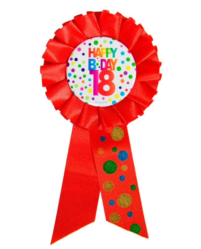 Condecoracion Happy Bday 18 Lunares 4,5X14cm