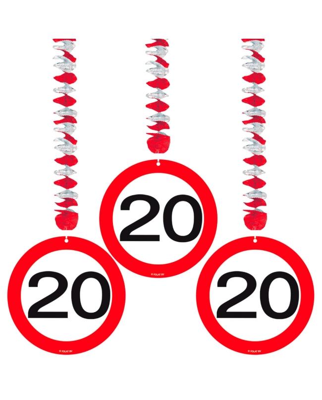 Deco Colgante Señal Trafico Nº 20 Papel