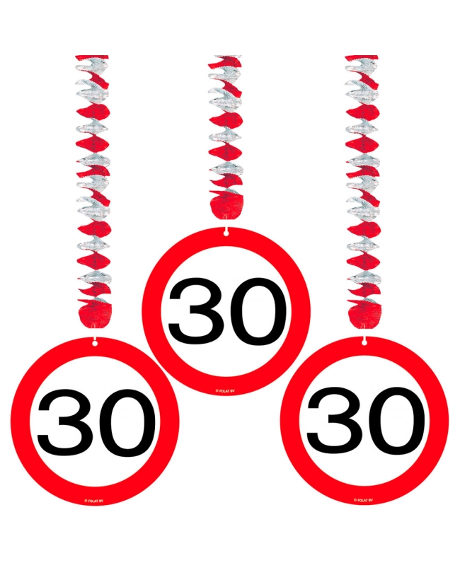 Deco Colgante Señal Trafico Nº 30 Papel