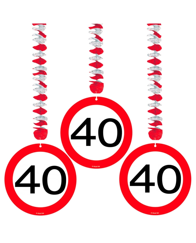 Deco Colgante Señal Trafico Nº 40 Papel
