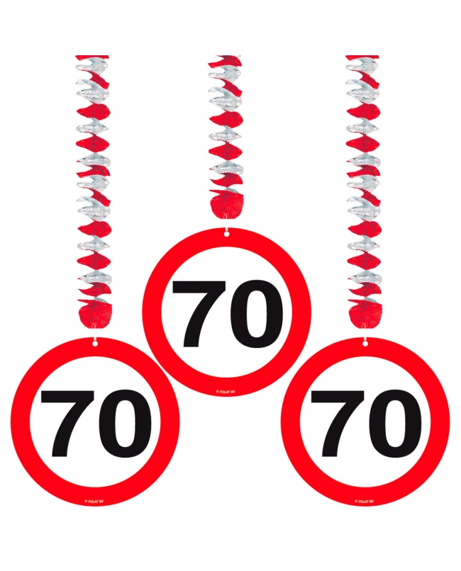 Deco Colgante Señal Trafico Nº 70 Papel