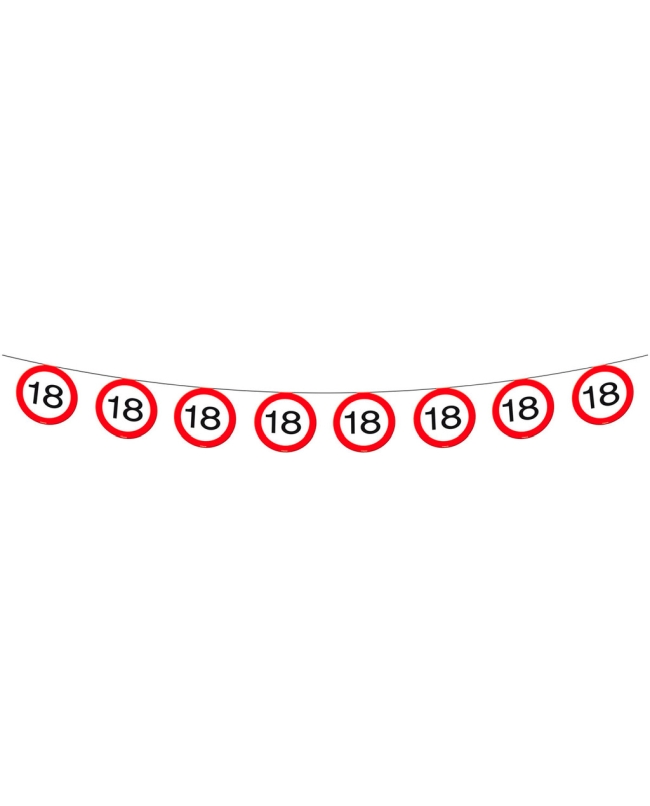 Banderin Señal Trafico Nº 18 Papel 12m