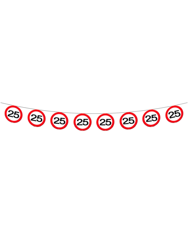 Banderin Señal Trafico Nº 25 Papel 12m