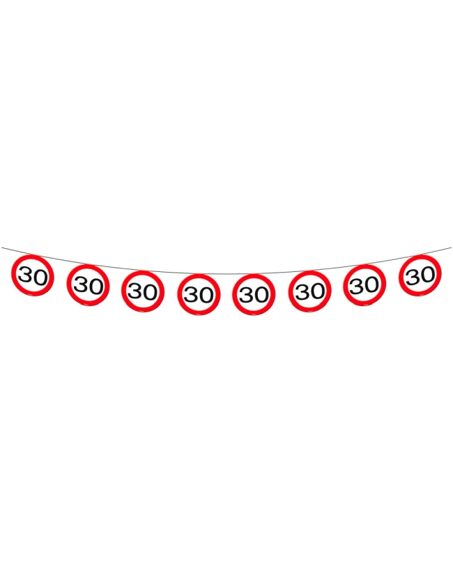 Banderin Señal Trafico Nº 30 Papel 12m
