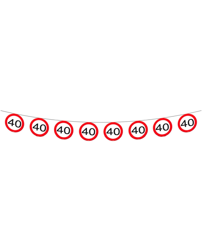 Banderin Señal Trafico Nº 40 Papel 12m