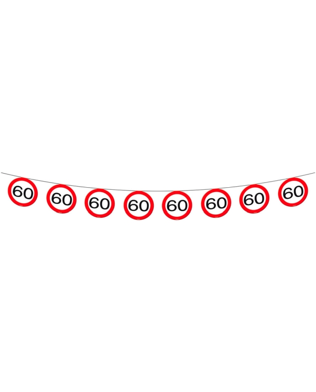 Banderin Señal Trafico Nº 60 Papel 12m