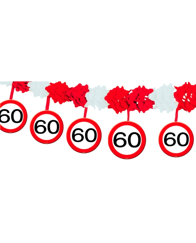 Guirnalda Señales Trafico Nº 60 Colgt. Papel 4m