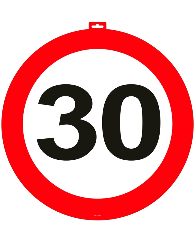 Cartel Señal Trafico Nº 30 Plastico 47cm