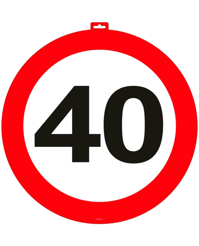 Cartel Señal Trafico Nº 40 Plastico 47cm