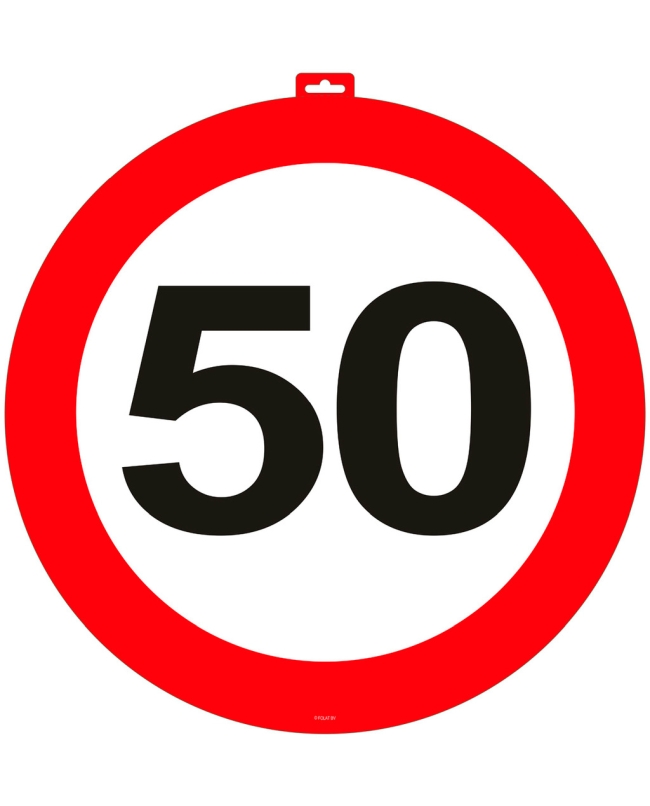 Cartel Señal Trafico Nº 50 Plastico 47cm