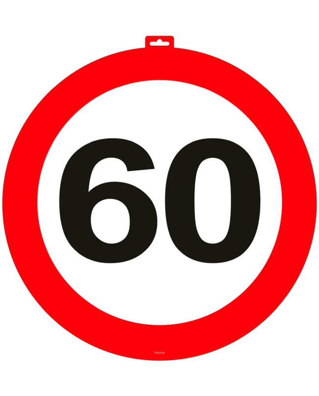 Cartel Señal Trafico Nº 60 Plastico 47cm
