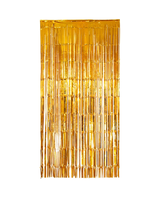Cortina Flecos Foil Dorada 1X2m
