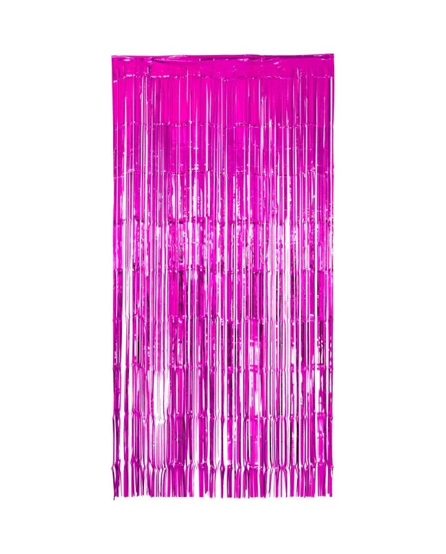 Cortina Flecos Foil Rosa 1X2m