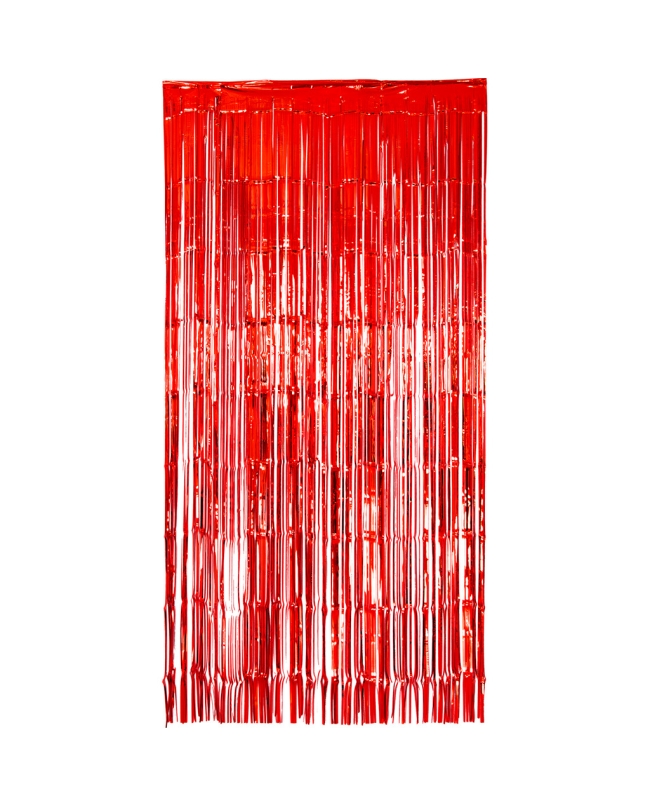 Cortina Flecos Foil Roja 1X2m