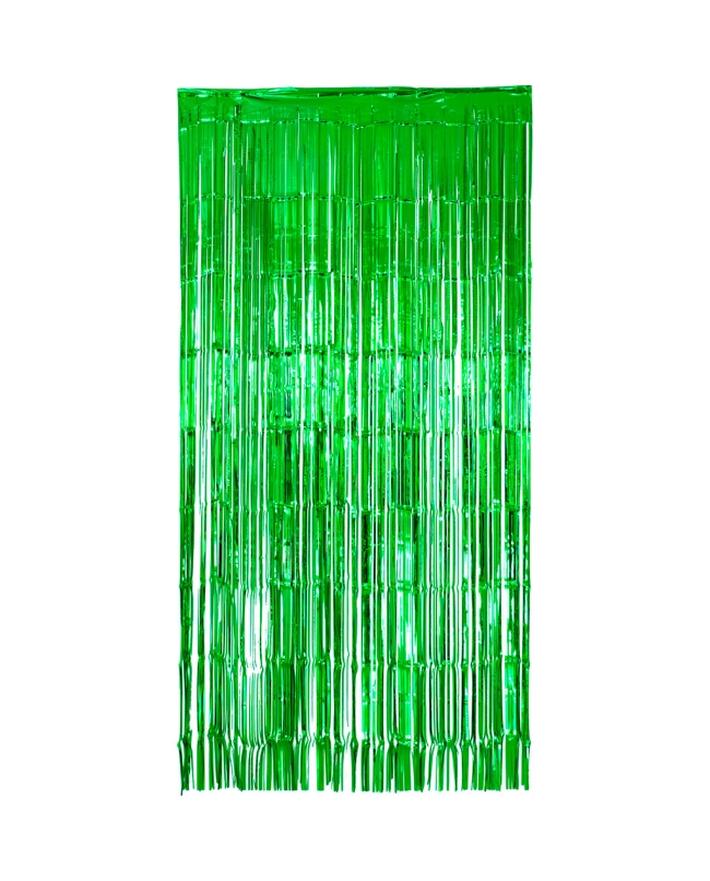 Cortina Flecos Foil Verde 1X2m