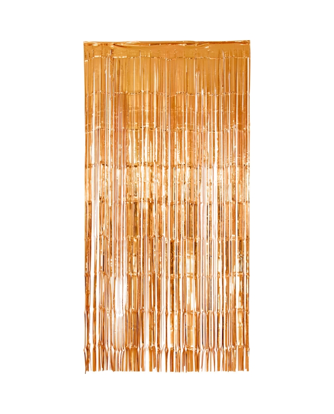 Cortina Flecos Foil Oro Rosa 1X2m