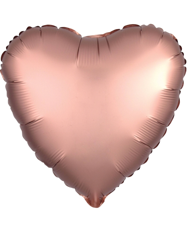 18/43cm Corazon Rosa Oro Satin