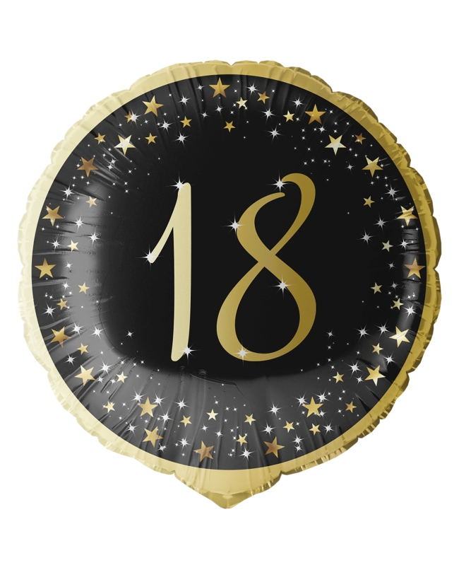 18/45cm Holgr. Cumple Estrellado Oro 18