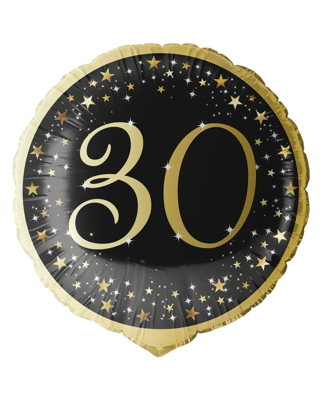 18/45cm Holgr. Cumple Estrellado Oro 30