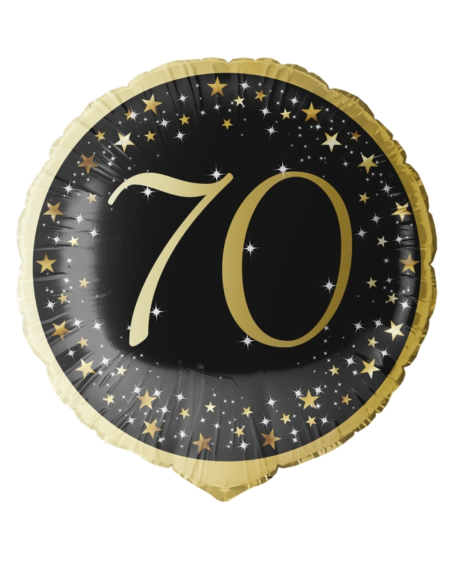 18/45cm Holgr. Cumple Estrellado Oro 70