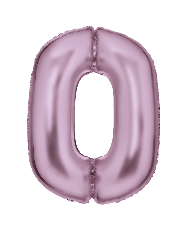 Forma Numero 0 Rosa Pastel Seda 86cm