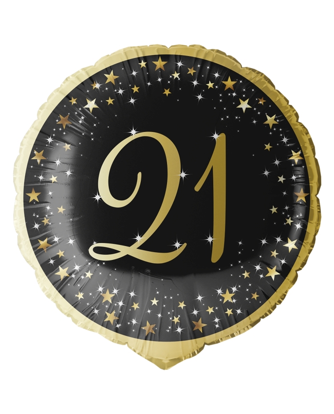 18/45cm Holgr. Cumple Estrellado Oro 21