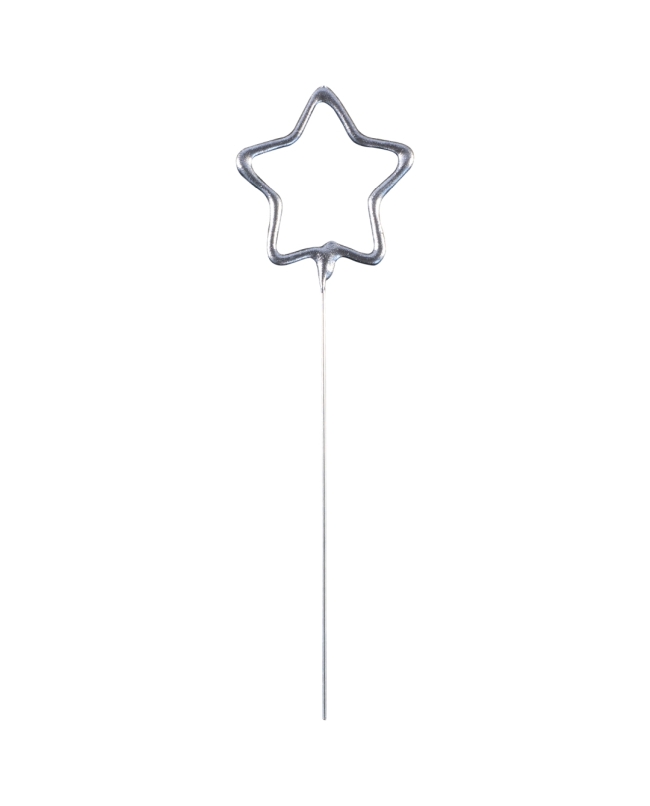 Bengala Estrella Plata 17cm 40 Pulgadas