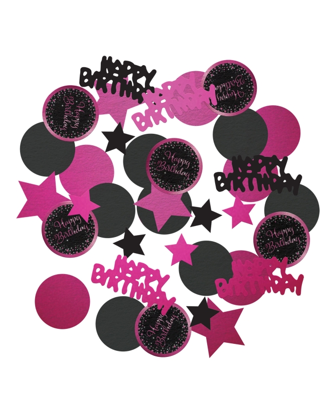 Confeti Cumple Estrellado Rosa H.Bday 34gr