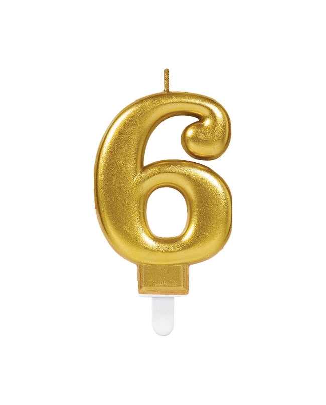 Vela Oro Nº 6 9,3cm