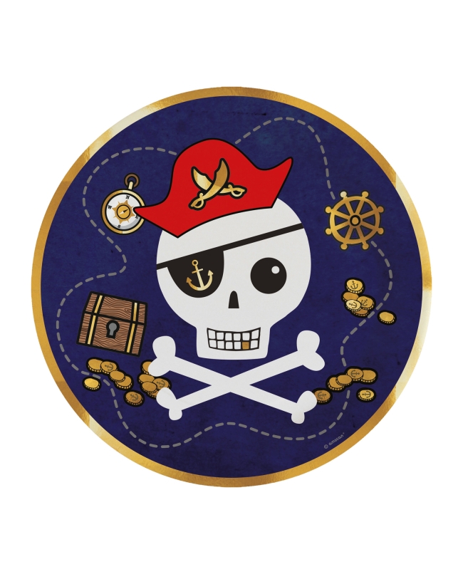 Platos 23cm Mapa Pirata